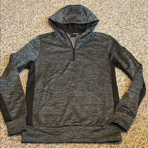 Spyder Black & Gray Pullover Hoodie 1/4 zip Youth Boys Like new